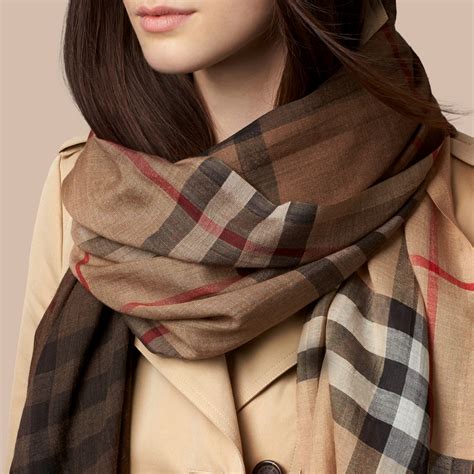 burberry ombré check print wool scarf|Burberry Limited.